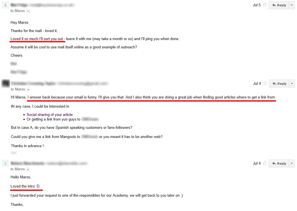 Funny email outreach responses