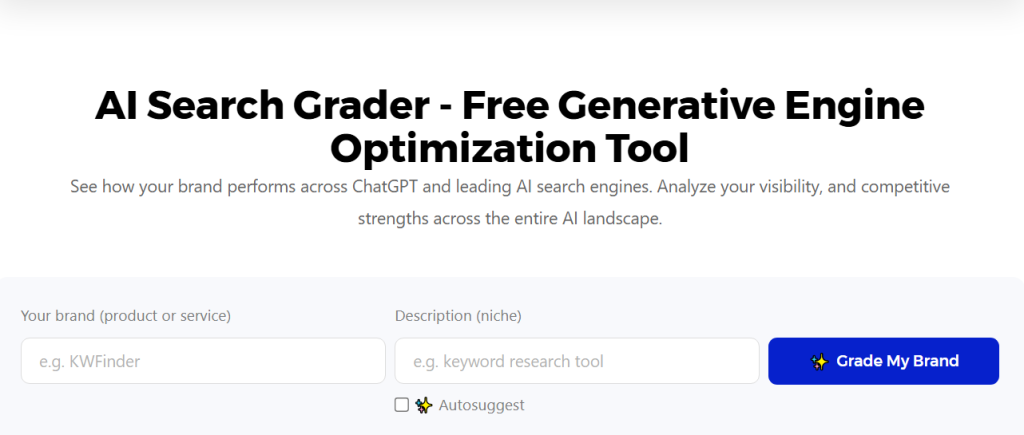 Ai Search Grader - the best AI SEO tool